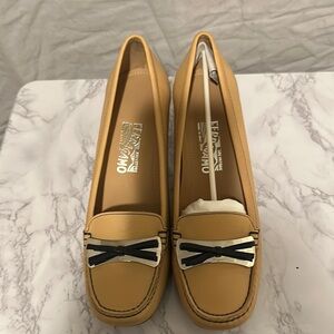 Salvatore Ferragamo Tan Leather Loafers Moccasin Style